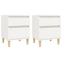 Comodini 2 pz in Bianco 40x35x50 cm 821827