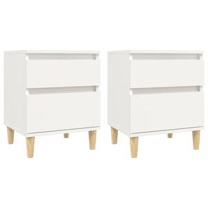 Comodini 2 pz in Bianco 40x35x50 cm 821827