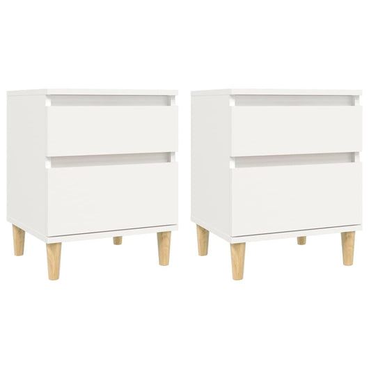 Comodini 2 pz in Bianco 40x35x50 cm 821827