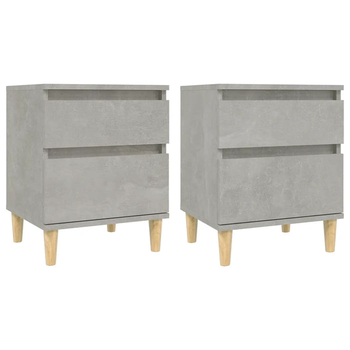 Comodini 2 pz Grigio Cemento 40x35x50 cm cod mxl 33260