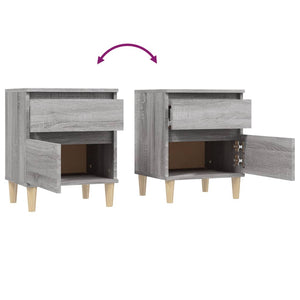Comodino 2 pz-Set di 2 Tavolino da notte Grigio Sonoma 40x35x50 cm 871519