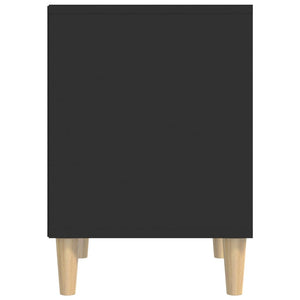 Comodino Nero 40x35x50 cm in Legno Multistrato 821860