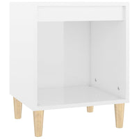 Comodini 2 pz in Bianco Lucido 40x35x50 cm 821863