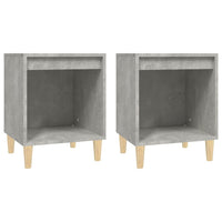 Comodini 2 pz Grigio Cemento 40x35x50 cm 821867