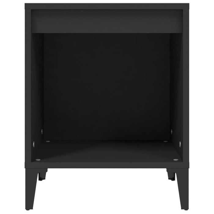Comodini 2 pz Nero 40x35x50 cm 821877