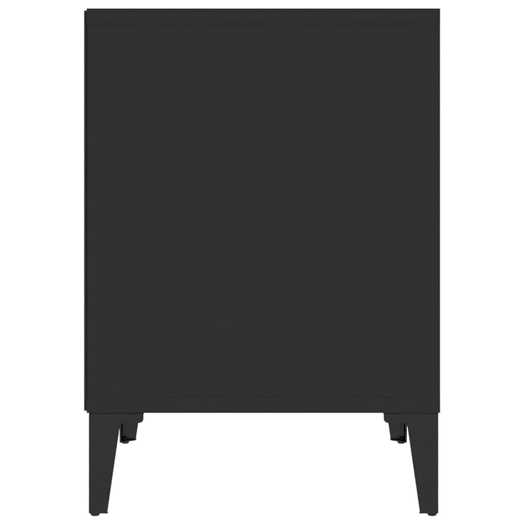 Comodini 2 pz Nero 40x35x50 cm 821877