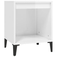Comodini 2 pz in Bianco Lucido 40x35x50 cm 821879