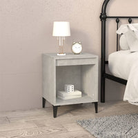 Comodini 2 pz Grigio Cemento 40x35x50 cm 821883