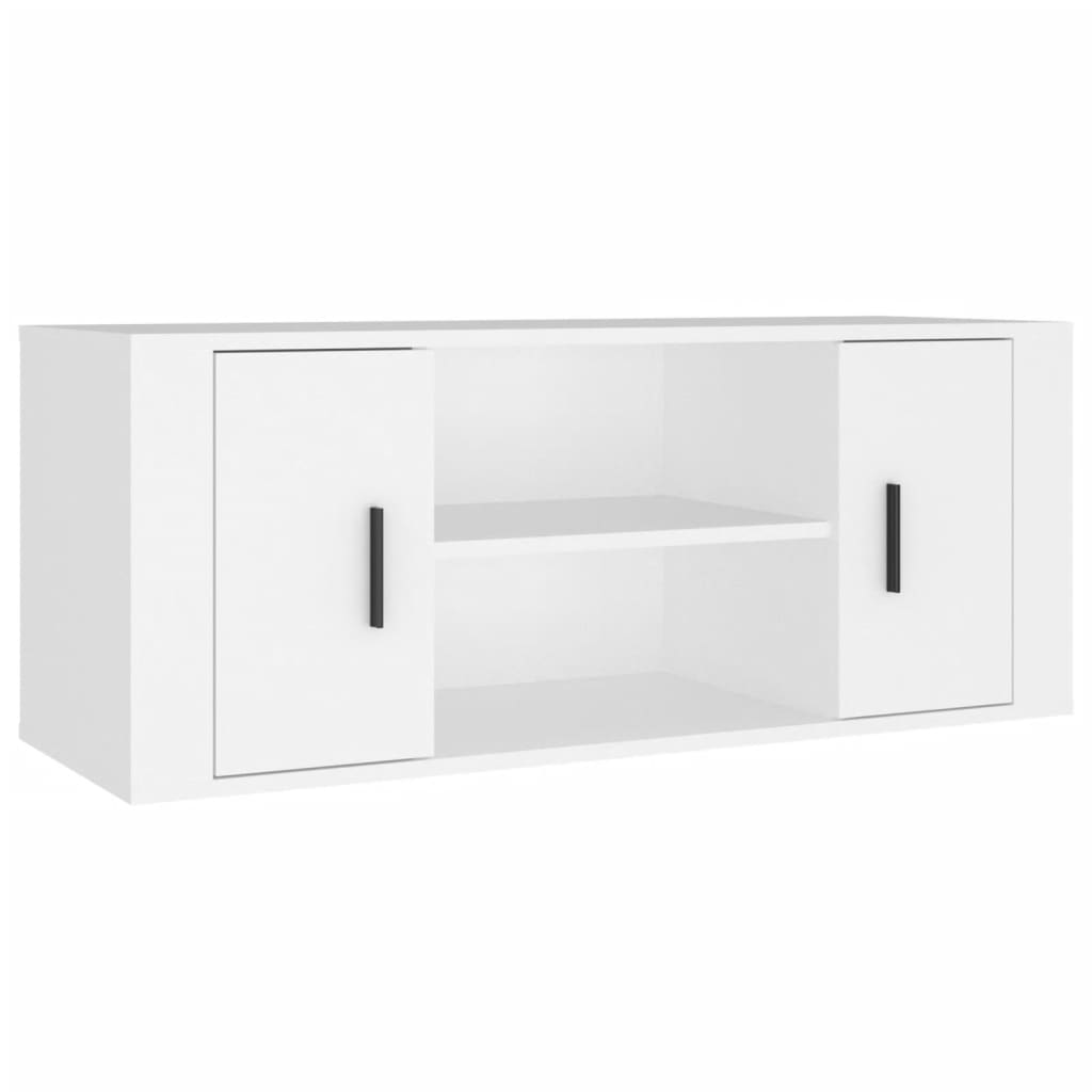 Mobile Porta TV-Mobile per TV-Credenza TV Bianco 100x35x40 cm in Legno Multistrato 255109