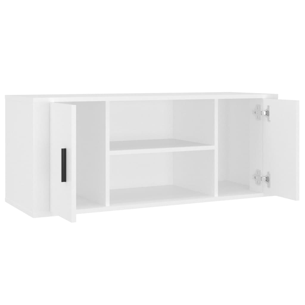 Mobile Porta TV-Mobile per TV-Credenza TV Bianco 100x35x40 cm in Legno Multistrato 255109