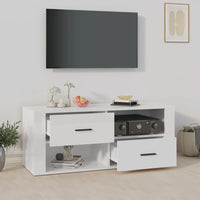 Mobile Porta TV Bianco Lucido 100x35x40 cm in Legno Multistrato cod mxl 25844
