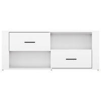 Mobile Porta TV Bianco Lucido 100x35x40 cm in Legno Multistrato cod mxl 25844