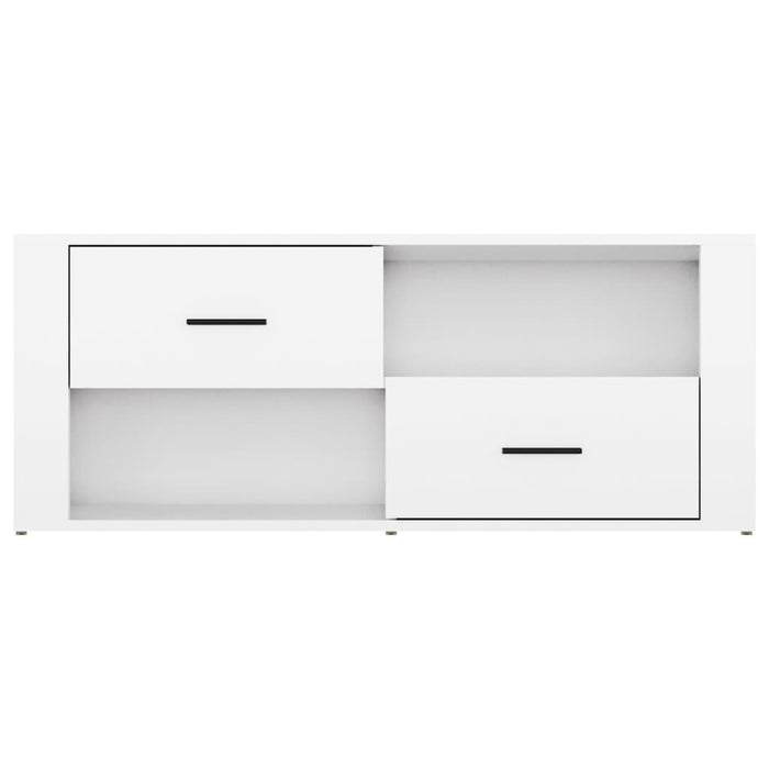 Mobile Porta TV Bianco Lucido 100x35x40 cm in Legno Multistrato cod mxl 25844