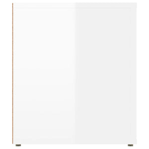 Mobile Porta TV Bianco Lucido 100x35x40 cm in Legno Multistrato cod mxl 25844