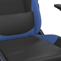 Sedia da Gaming con Poggiapiedi Nero e Blu in Similpelle cod mxl 62085