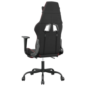 Sedia da Gaming con Poggiapiedi Nero e Rosso Vino in Similpelle cod mxl 62062