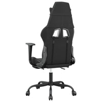 Sedia da Gaming con Poggiapiedi Nero in Similpelle cod mxl 57643