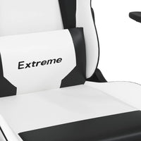 vidaXL Sedia da Gaming Bianco e Nero in Similpelle