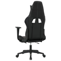 Sedia da Gaming con Poggiapiedi Nero e Grigio in Similpelle 3143703