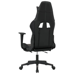 Sedia da Gaming con Poggiapiedi Nero e Grigio in Similpelle 3143703