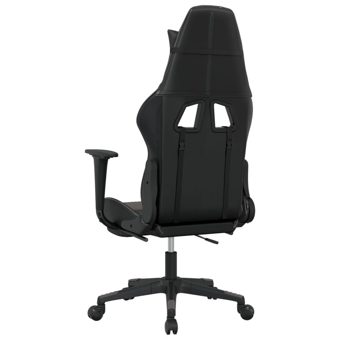 Sedia da Gaming con Poggiapiedi Nero e Grigio in Similpelle 3143703