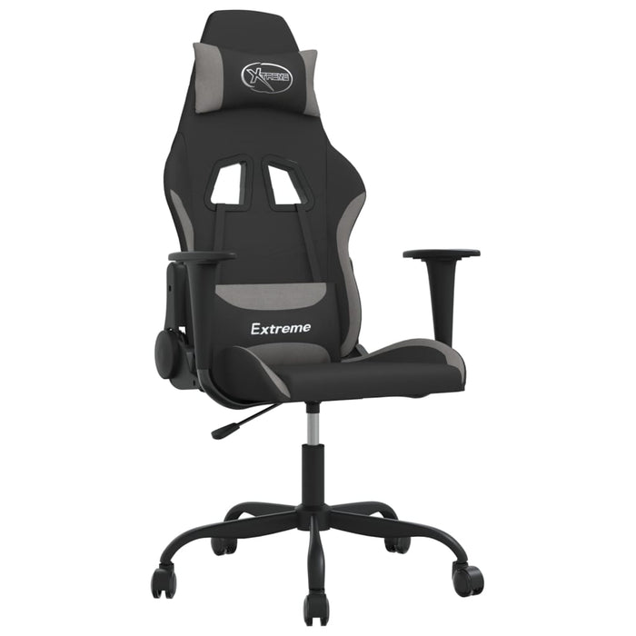 Sedia da Gaming Nero e Grigio Chiaro in Tessuto 3143712