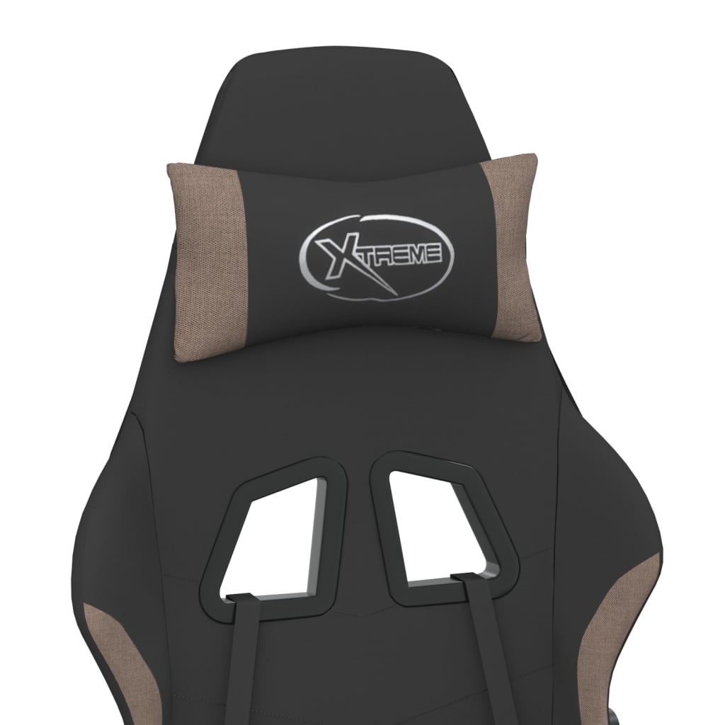 Sedia da Gaming Nero e Tortora in Tessuto 3143713