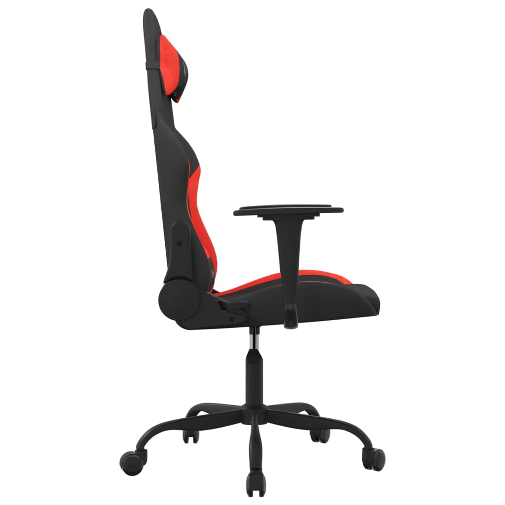 Sedia da Gaming Rosso e Nero in Tessuto 3143720