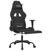 Sedia da Gaming con Poggiapiedi Nero in Tessuto cod mxl 63606