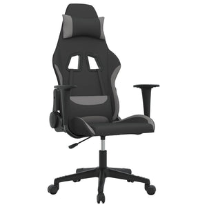 Sedia da Gaming Nero e Grigio Chiaro in Tessuto 3143734