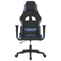 Sedia da Gaming Nero e Blu in Tessuto 3143739