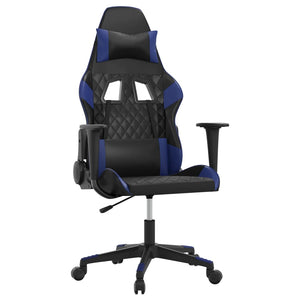 vidaXL Sedia da Gaming Nera e Blu in Similpelle