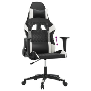Sedia da Gaming Nero e Bianco in Similpelle 3143758