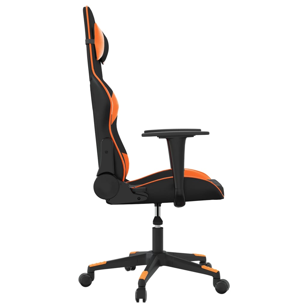 Sedia da Gaming Nero e Arancione in Similpelle 3143759