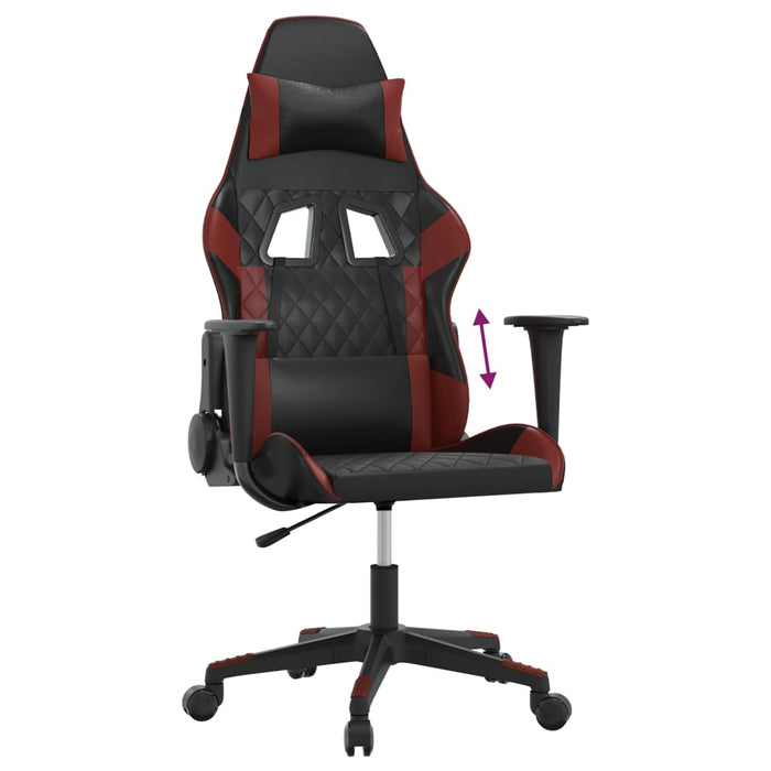 Sedia Gaming Nero e Rosso Vino in Similpelle 3143760