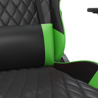 vidaXL Sedia da Gaming con Poggiapiedi Nero e Verde in Similpelle