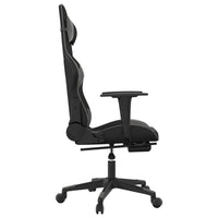 Sedia da Gaming con Poggiapiedi Nero e Grigio in Similpelle cod mxl 59865