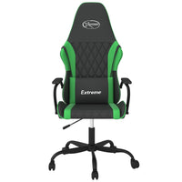 vidaXL Sedia da Gaming Nera e Verde in Similpelle