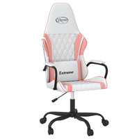 vidaXL Sedia da Gaming Bianco e Rosa in Similpelle