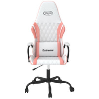 vidaXL Sedia da Gaming Bianco e Rosa in Similpelle