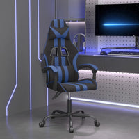 vidaXL Sedia da Gaming Nera e Blu in Similpelle