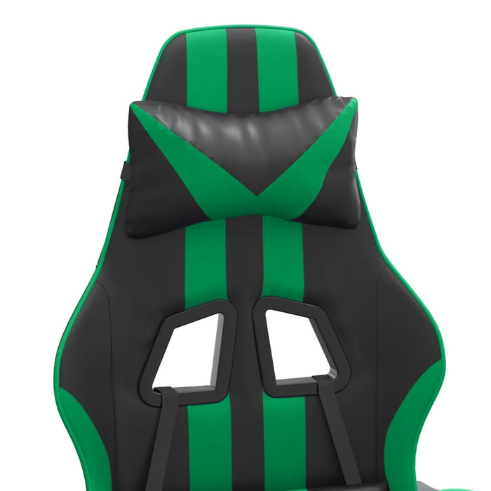 Sedia da Gaming Nera e Verde in Similpelle 3143821
