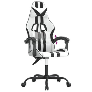 Sedia da Gaming Bianco e Nero in Similpelle 3143828