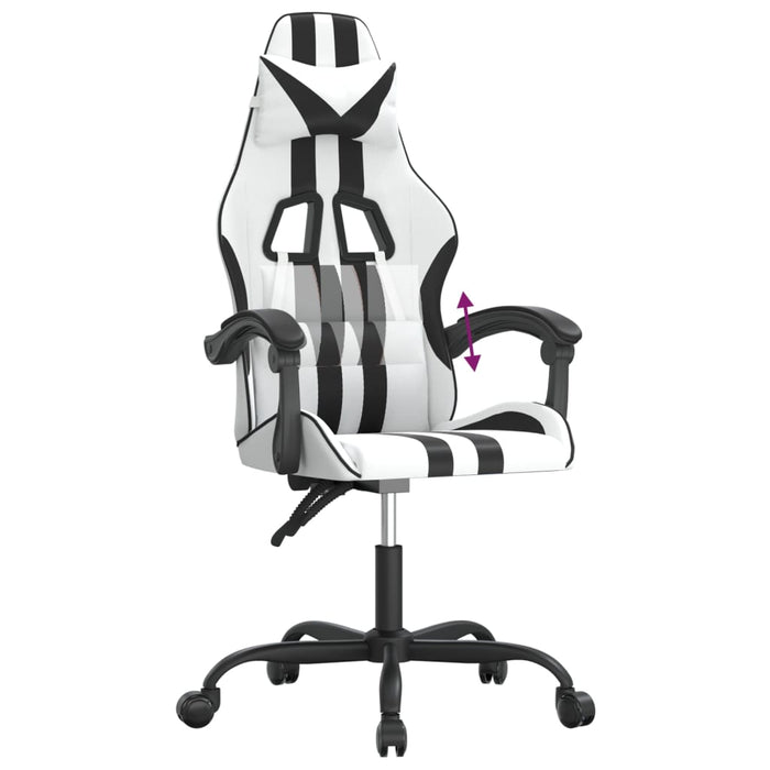 Sedia da Gaming Bianco e Nero in Similpelle 3143828