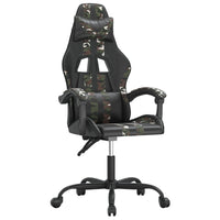 Sedia da Gaming Nero e Mimetico in Similpelle 3143829