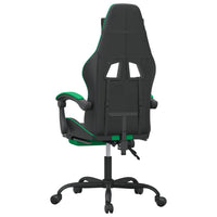 Sedia da Gaming con Poggiapiedi Nero e Verde in Similpelle 3143833