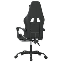 Sedia da Gaming con Poggiapiedi Nero e Bianco in Similpelle cod mxl 69311