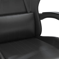 Sedia da Gaming con Poggiapiedi Nero in Similpelle 3143838