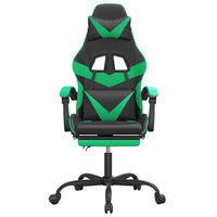 vidaXL Sedia da Gaming con Poggiapiedi Nero e Verde in Similpelle