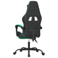 Sedia da Gaming con Poggiapiedi Nero e Verde in Similpelle 3143857